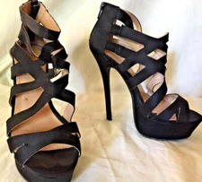 CATHY JEAN Womens shoes BLACK size 6.5