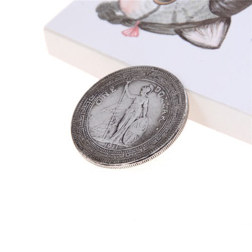 Dia-45mm-1911-Samurai-Holding-a-fork-Metal-Old-Coin-Commemorative-Coins-Silver