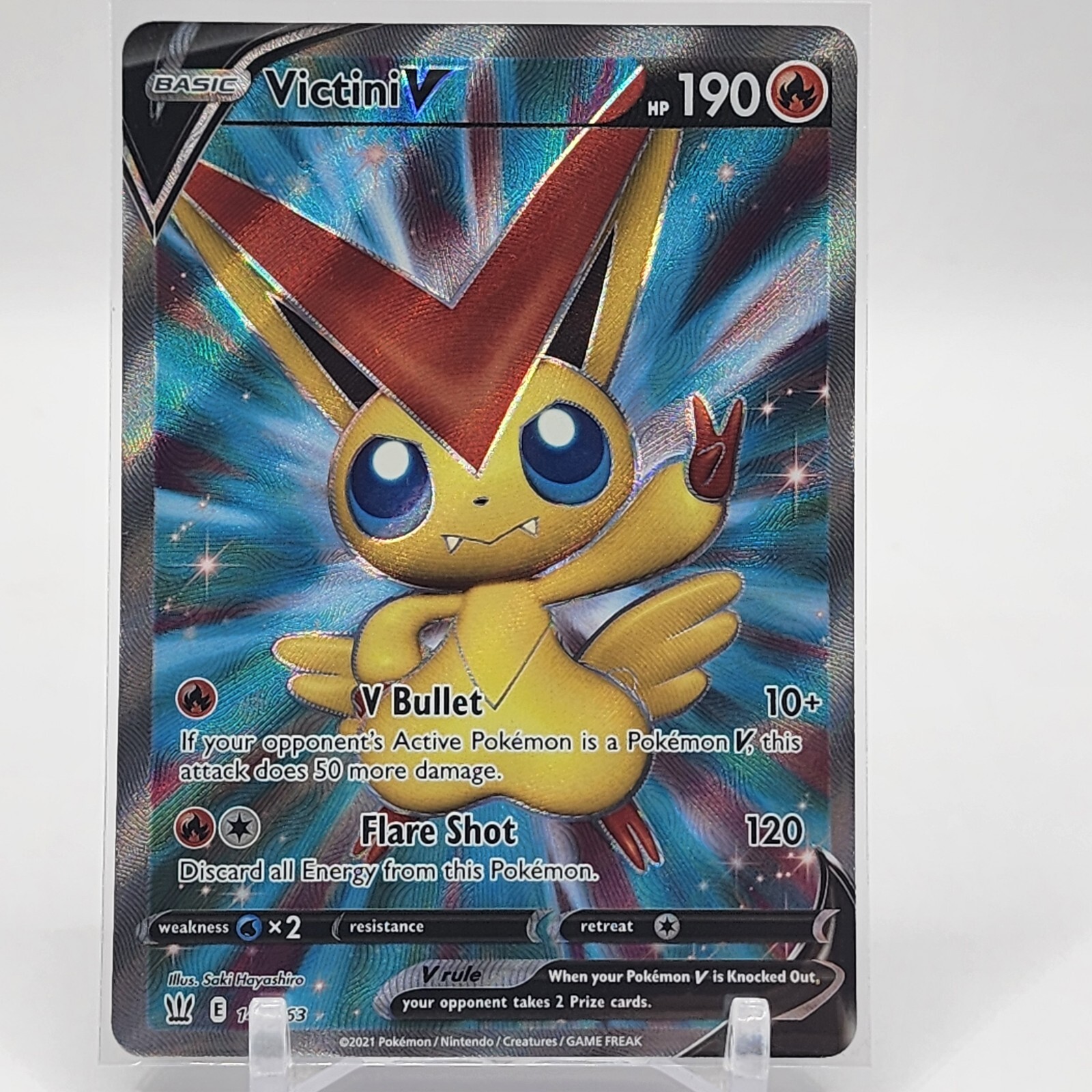 Victini V - 144/163 - Ultra Rare - Battle Styles - Pokemon Card - NM/M