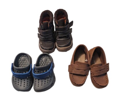 3 Pairs Of 4/5 Month Infant Boys Shoes