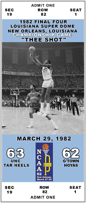 National Championship Unc Georgetown 1982 1982 UNC Basketball
