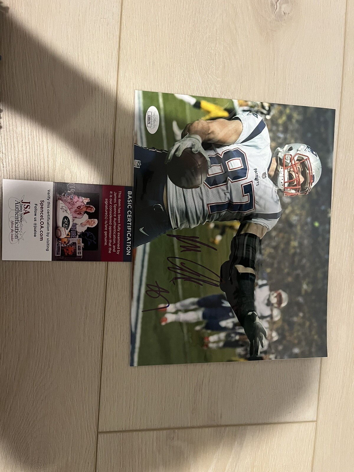 Rob Gronkowski Autographed Signed New England Patriots 8x10 Photo JSA COA 