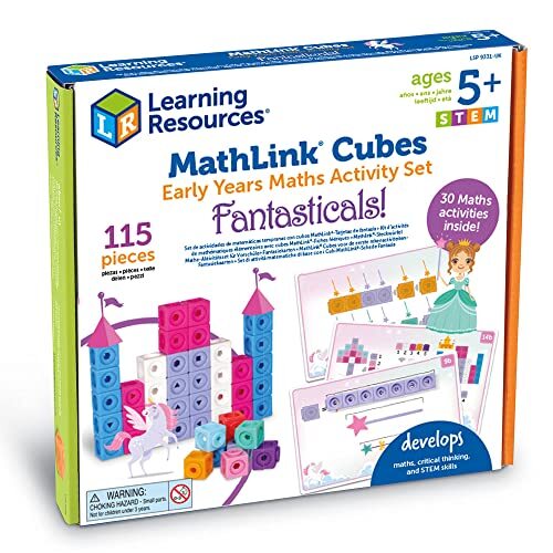 Learning Resources Set di attività di matematica con i Cubi Mathlink, (U7Q)