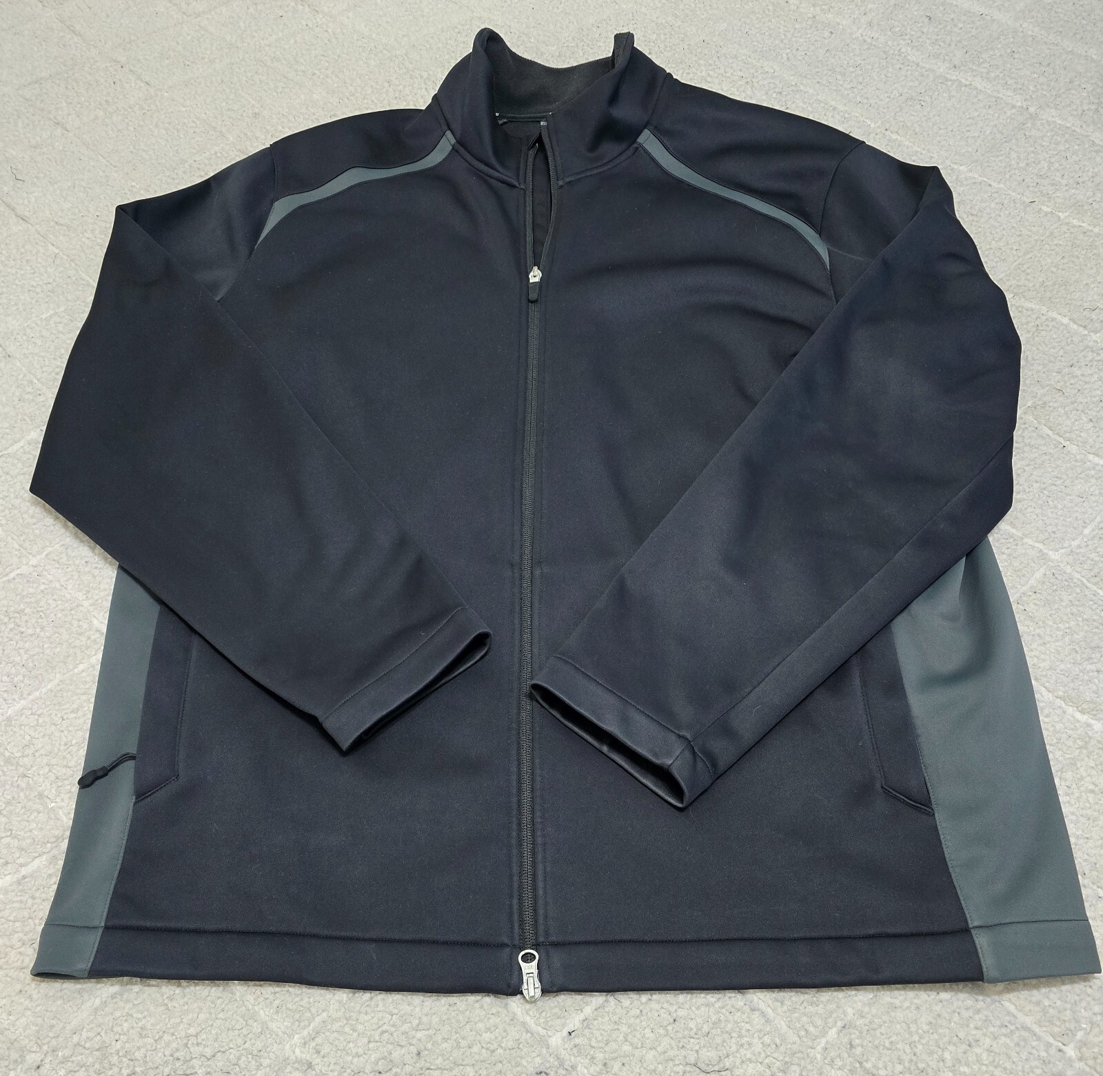 SACAI X NIKE Giacca Nike Golf Uomo Nera Colorblock Therma Fit Full Zip Manica Lunga Taglia 2XL