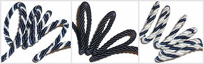 SILKY PIPING/EDGING ROPE 6.5MM CORD, X2 MTRS CHOOSE COL, ART CORDONE/6. ...