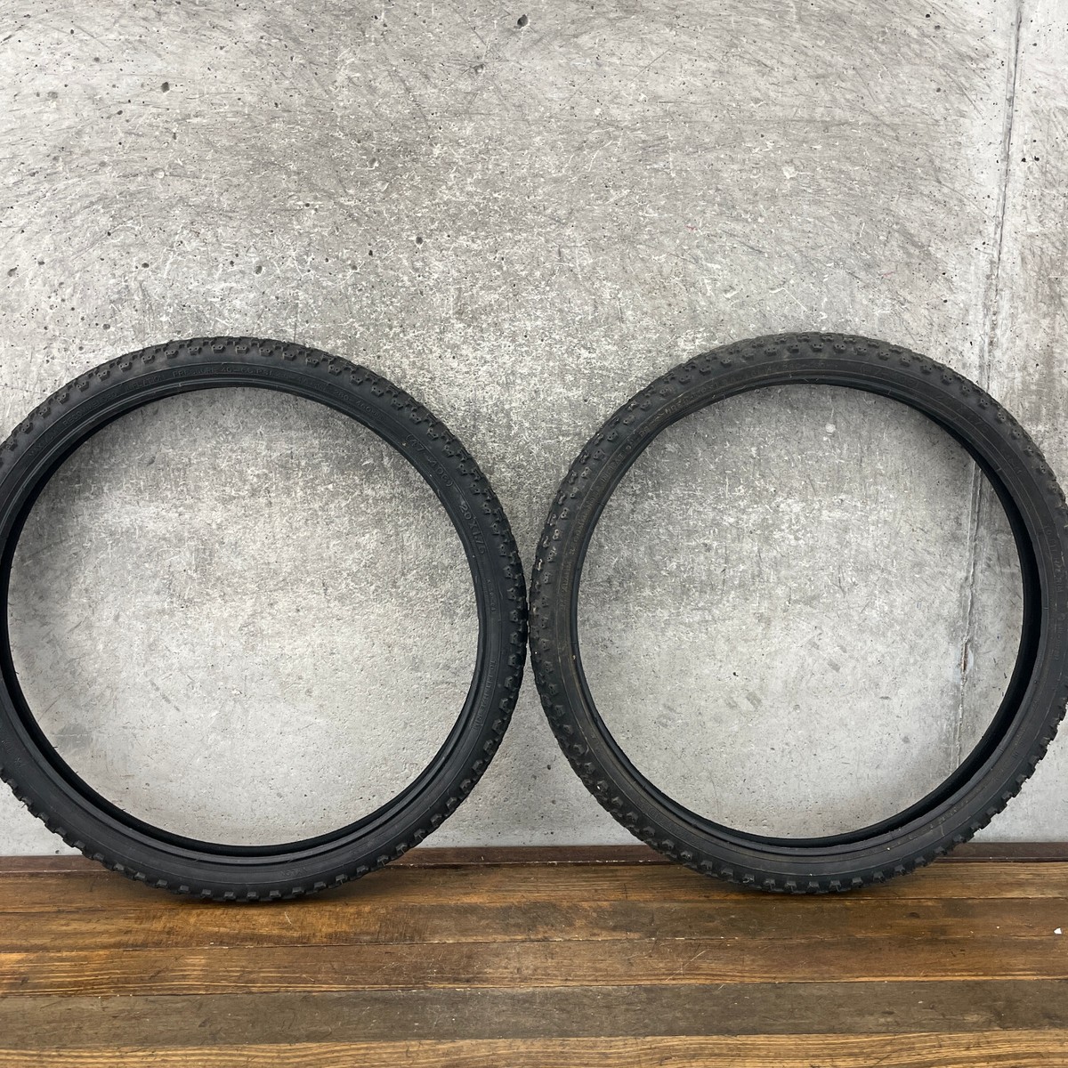 Old School BMX Tires 20 in Black 1990s Comp 3 Clone 20 x 1.75