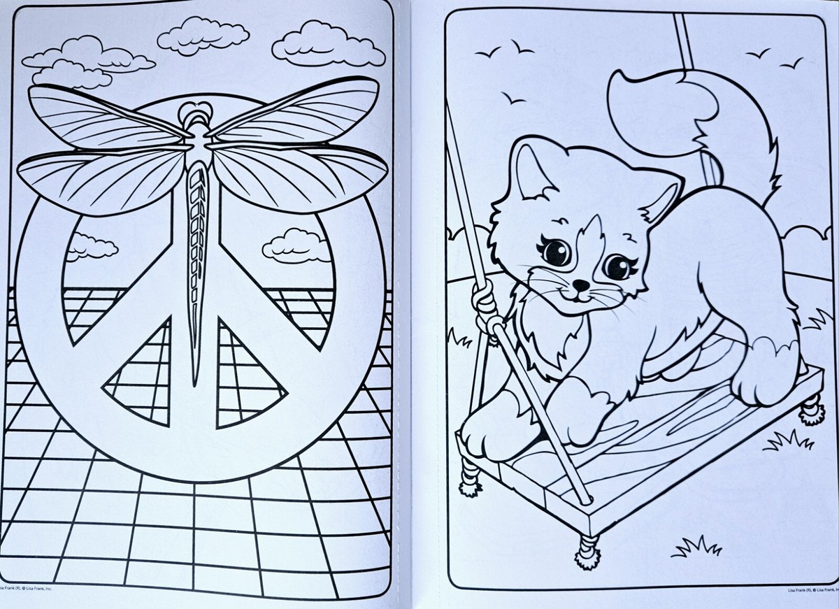 Lisa Frank Kitty Coloring Pages