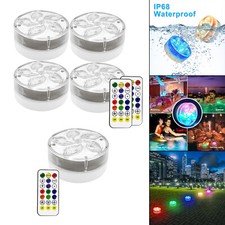 RGB Underwater Light Battery Operated IP68 Decor LED for Fish Tank Lawn Vase