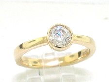 Solitär Brillant Ring 585 Gelbgold 14Kt  natürlicher Brillant 0,50ct Wesselton