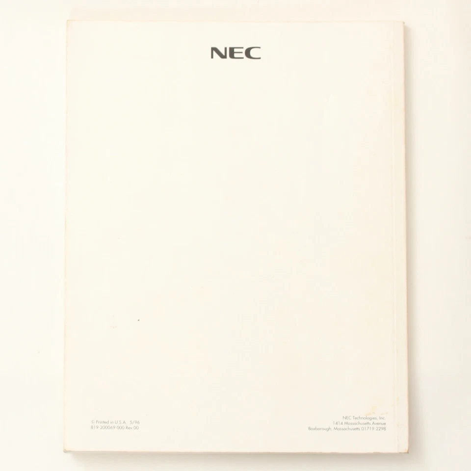 Vintage NEC Versa 6000 Series Notebook User Guide Manual - Image 2 of 2