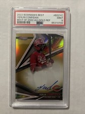 2022 Bowman’s Best Yerlin Confidan Gold Refractor Auto /50 PSA 9 - Reds