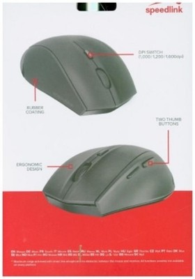 Speedlink Calado Silent Mouse - Wireless USB, Rubber Black 