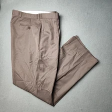 Zanella Sartori Pants Mens 36x31 Brown Pleated Wool Dress Trousers Italy Classic