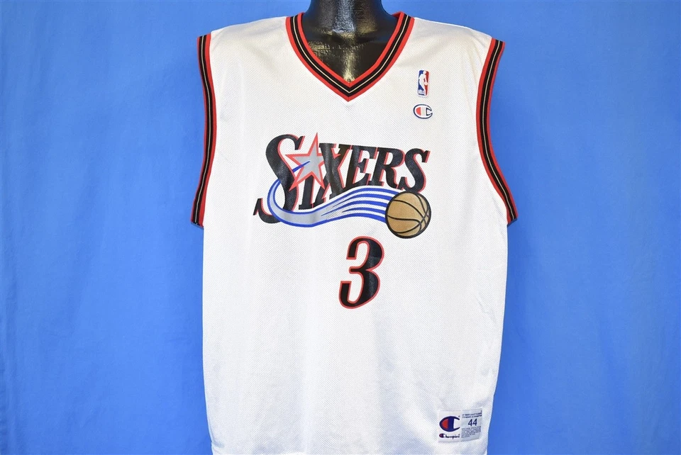 Camiseta de colección años 90 PHILADELPHIA 76ERS ALLEN IVERSON #3 SIXERS JERSEY BALONCESTO L Foto 2 de 3