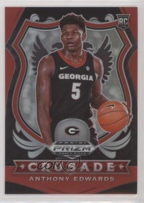 2020 Panini Prizm Draft Picks Crusade Red /299 Anthony Edwards #81 Rookie RC 7y2