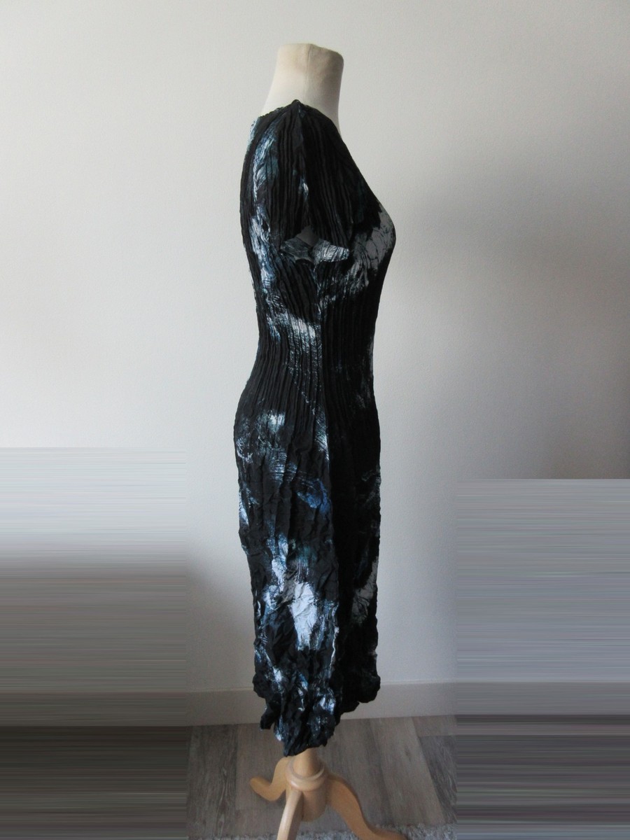 ALQUEMA crinkle pleated abstract patterned dress 0 View 5