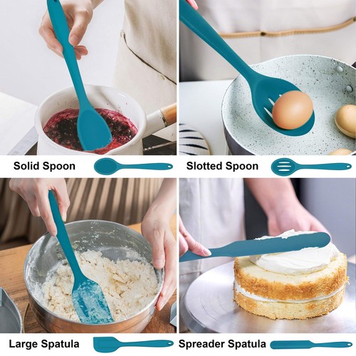 14 Pcs Cooking Utensils Set with Holder Heat Resistant Silicone Kitchen Cookw... - Picture 5 of 7