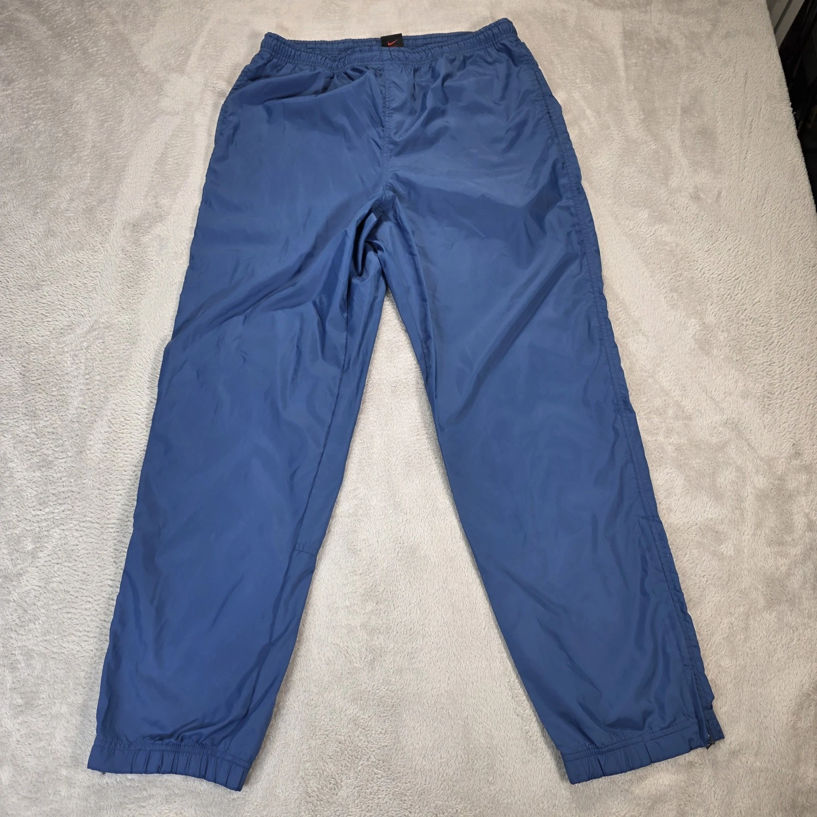 Vintage Nike Track Pants Mens Medium Blue Windbreaker Jogger 90s Y2K