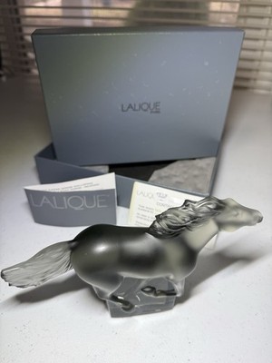 LALIQUE ESPRIT KAZAK GREY HORSE PARIS CRYSTAL SIGNED ORIG $520 NEW IN BOX WOW !