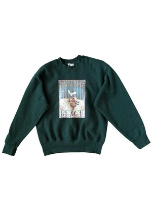 Vintage 80s Mary Engelbreit Sweatshirt Womens Medium Peace Holiday Christmas - Image 1 of 4