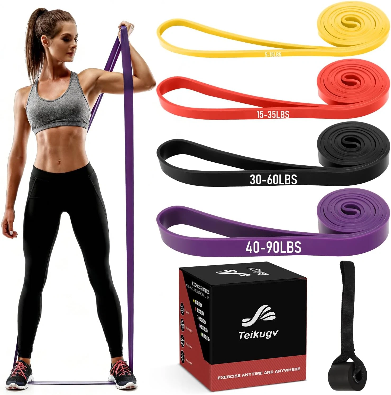 Resistance Bands for Working Out, Pull up Assistance Bands Set, Exercise Workout