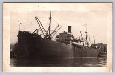 Postcard Lake Fabyan Cargo Ship 1921 RPPC Bui...