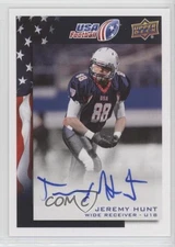2014 Upper Deck USA Football Auto Jeremy Hunt #84 Auto