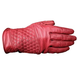 Frank Thomas Sabeen Ladies Leather Motorcycle Gloves Oxblood