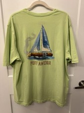 Tommy Bahama men s Relax Puff Aweigh Cigar Sail Boat Short Sleeve XL