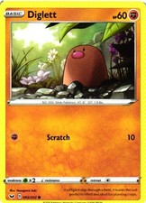 Diglett Normal 092/202 SWSH01: Sword Shield Base Set NM