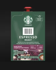 Starbucks Espresso Roast 72 ct, RED TOP, Flavia packets, 3/2025,
