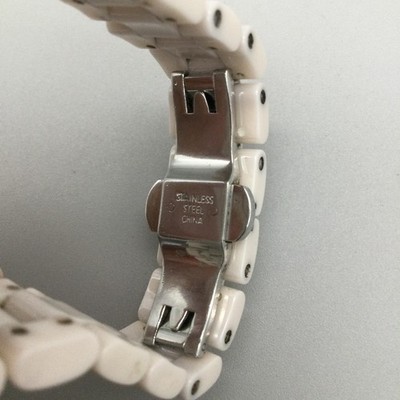 Isaac Mizrahi Live Womens Watch 34mm MOP Dial Ceramic Bracelet New