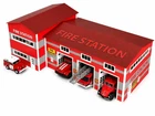 1:43 Scale Fire Station Diorama Kit Emergency Department Building Scene 1/43