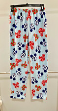 Disney Blue Mickey Mouse Fleece Pajama Pants Lounge Christmas Holiday Women  s M