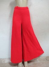 SIR GAL Vintage 1970s RED HIGH WAIST WIDE LEG BELL BOTTOM PANTS 29"x32" size S/M