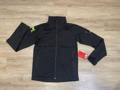 The North Face Mens M Full Zip Jacket Black Mountain Peaks Thermal Fleece Lined