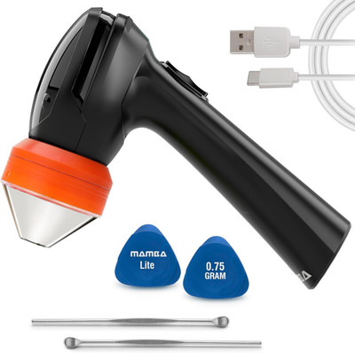 Lite 0.75g Orange All Plastic Head USB Electric Herb Grinder. Small Portable Her