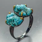 Jewellery 12 ct+ Natural Turquoise Ring 925 Sterling Silver Size 8 /R481841