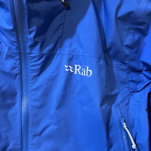 RAB Mens Downpour Plus 2.0 Jacket M Coat Hooded Waterproof Lightweight Stain - Picture 7 of 15