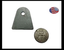 PACK DE 4 LENGÜETAS DE SOLDADURA PLANA 1/4 Agujero 1 1/8" ALTURA 1/16 GRUESO CORTE LÁSER DE ACERO DULCE