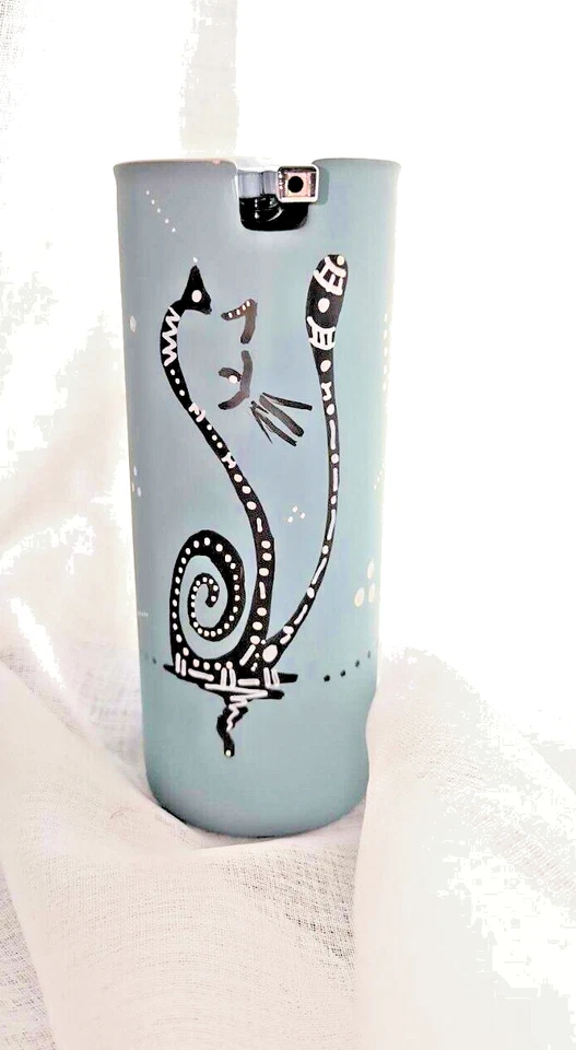 Distributeur de savon bleu Chats Abstraits - original - artisanat - neuf - Photo 4/4