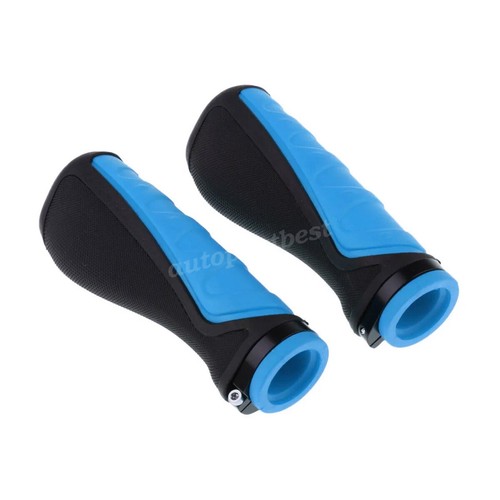 Ergonomic Bike Handlebar Grips Anti-slip Rubber Lock-on MTB Road Folding Bike - Picture 11 of 13