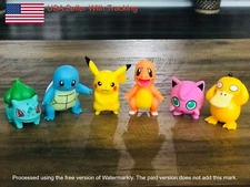 Pokemon Action Figures Collectible PVC Toy Set Battle Monster Anime 6Pcs
