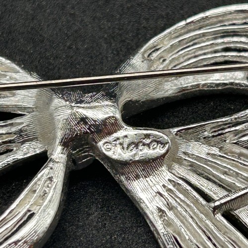 Broche broche Napier vintage tono plata cinta lazo - Imagen 4 de 9