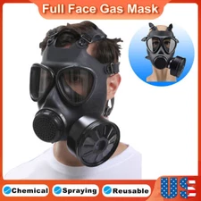 Full Face Gas Mask Soviet Military Army Respirator + 40mm Filter Safe Breathing