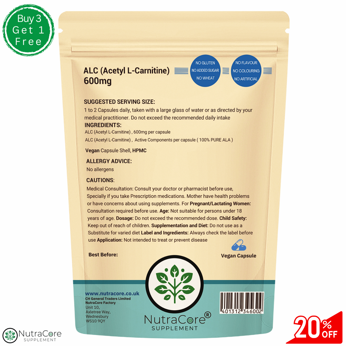 Acetyl L-Carnitine, 550mg Capsule(ALC Guaranteed 100% Pure)Weight  Control-90Caps | eBay