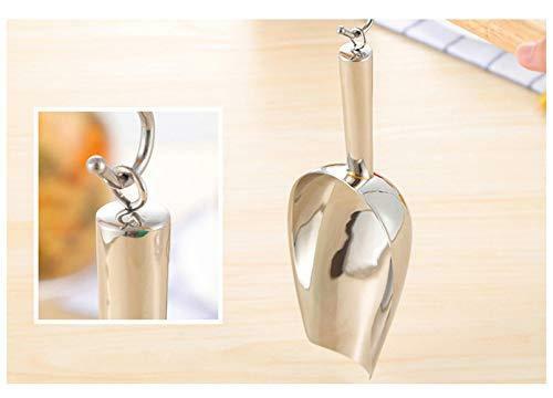 TeamFar Stainless Steel Ice Scoop, Small Metal Food Candy Scoop for Kitchen Bar - Picture 3 of 7