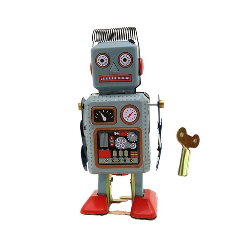 Walking Robot Vintage Wind Up Tinplate Toy for Party Toy Adults Boys Girls - Picture 3 of 9