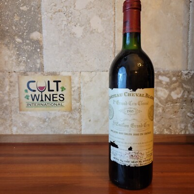 RP 95 pts! 1985 Chateau Cheval Blanc Bordeaux wine, St. Emilion