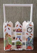 The Kathy Hatch Collection Harvest Time Basket w Handle, 1998, Pink, 6 1/4", EUC